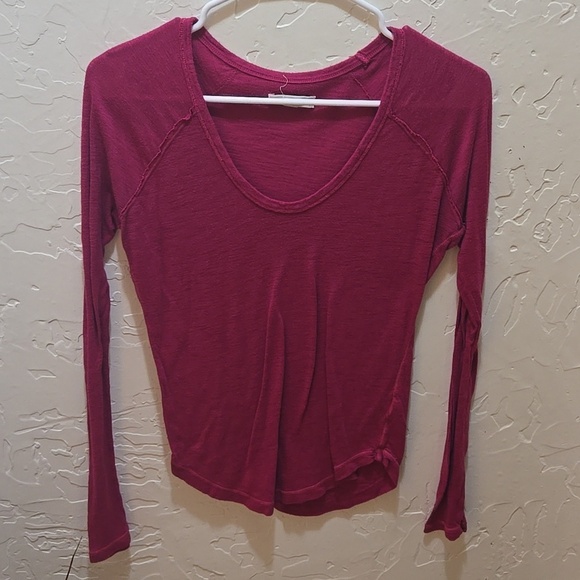 aerie Tops - 3/$10 Aerie Deep Pink Long Sleeve Blouse